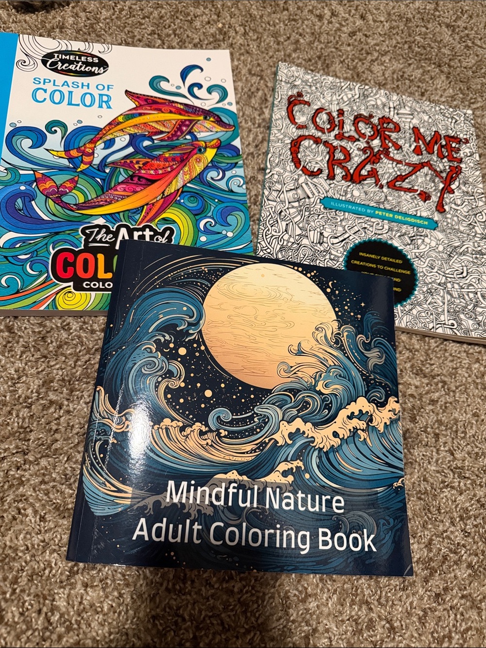 Set of 3 Adult Coloring Books